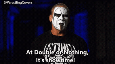 Man With White Face Paint And Stuns Shirt GIF