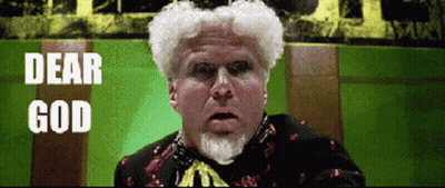 Man With White Hair And Beard Saying Dear God GIF