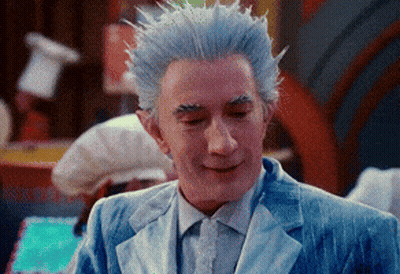 Man With White Hair And Blue Suit Smiling GIF