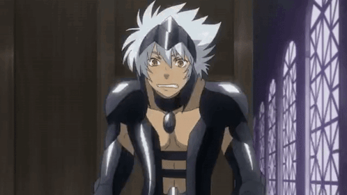 Man With White Hair And Helmet GIF