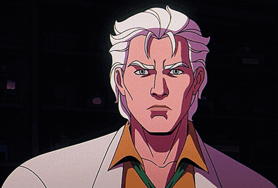 Man With White Hair And Yellow Shirt GIF