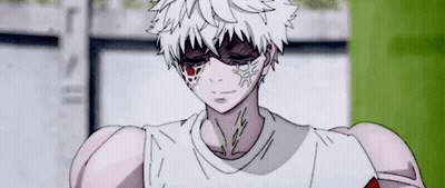 Man With White Hair Red Eyes White Shirt Sunglasses GIF