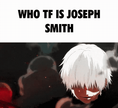 Man With White Hair Saying Who TF Is Joseph Smith GIF