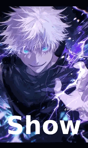 Man With White Hair Surrounded By Lightning Sticker
