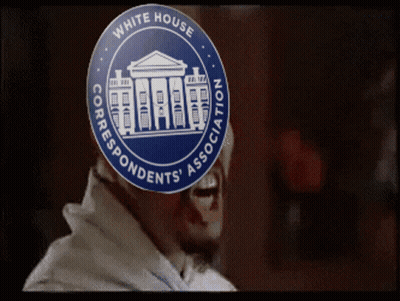 Man With White House Correspondents Association Sticker