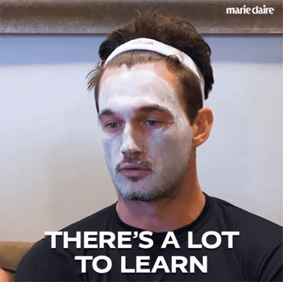 Man With White Mask Saying There's A Lot To Learn GIF