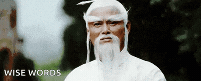 Man With White Wig And Beard By Wise Words Sign GIF