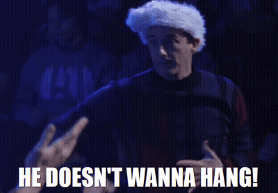 Man With White Wig Says He Doesn't Want To Hang GIF