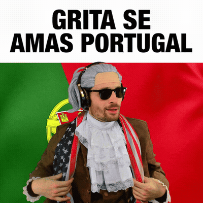 Man With Wig And Sunglasses By Grita Se Amas Portugal Flag GIF
