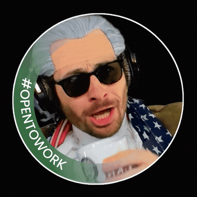 Man With Wig And Sunglasses Opentowork GIF
