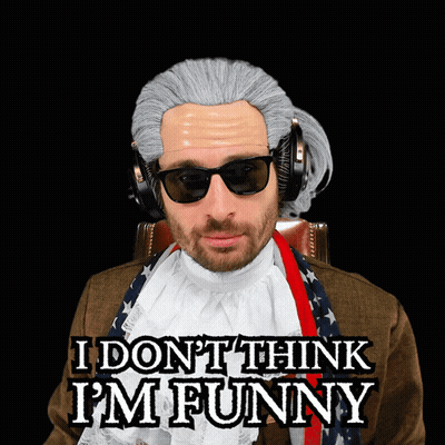 Man With Wig And Sunglasses Says I Don't Think I'm Funny GIF