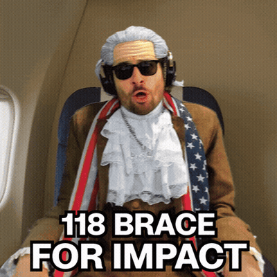 Man With Wig Sunglasses Airplane 118 Brace For Impact GIF