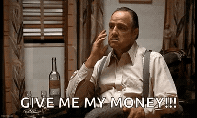 Man With Wine Says Give Me My Money GIF