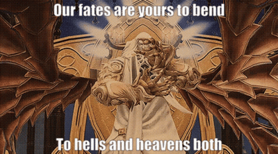 Man With Wings Our Fates Are Yours To Bend To Hells And Heavens Both GIF