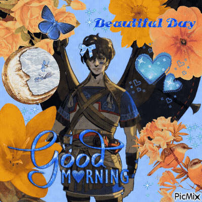 Man With Wings Saying Good Morning Beautiful Day GIF