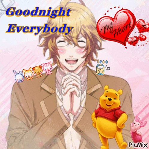 Man With Winnie The Pooh And Heart GIF