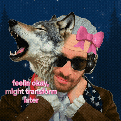 Man With Wolf Head Feelin Okay Might Transform Later GIF