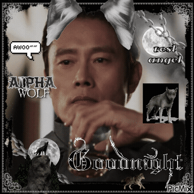 Man With Wolf Head Rest Angel GIF