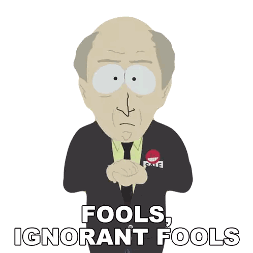Man With Words Fools Ignorant Fools Sticker