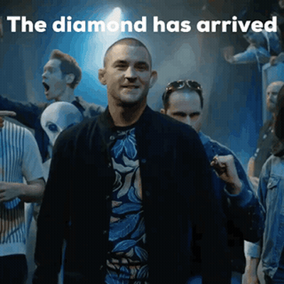 Man With Words The Diamond Has Arrived GIF