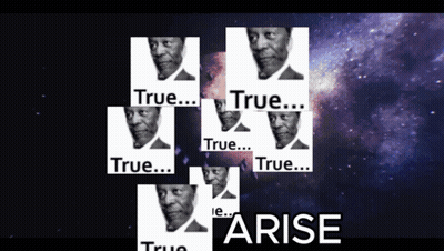 Man With Words True And Arise GIF