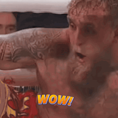 Man With Wow Tattoo On Chest GIF