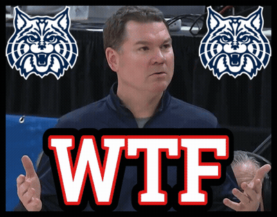 Man With WTF Sticker Behind Him GIF