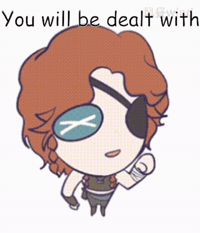Man With X On Eye Saying You Will Be Dealt With GIF