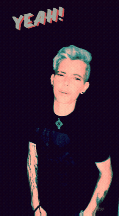 Man With Yeah Above GIF