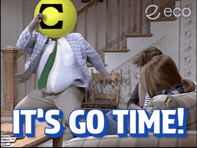 Man With Yellow Ball On Head Says Its Go Time GIF