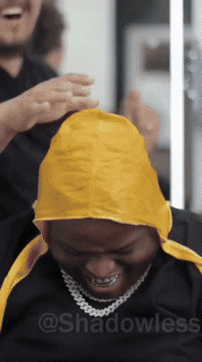 Man With Yellow Head Scarf @Shadowless GIF