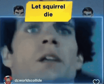 Man With Yellow Sign Let Squirrel Die GIF