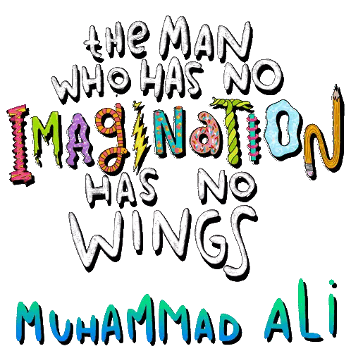 Man Without Imagination Has No Wings Sticker