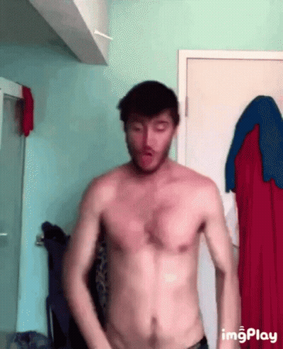 Man Without Shirt Dancing With Imgplay GIF