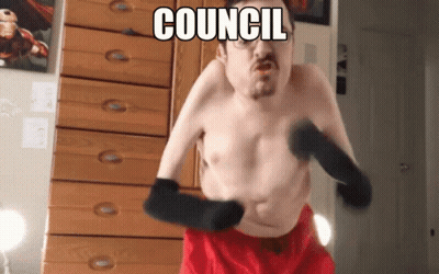Man Without Shirt In Red Shorts And Boxing Gloves Council GIF