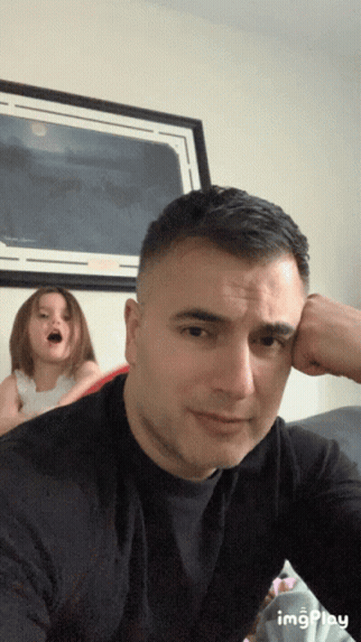Man Without Shirt Looking Down GIF