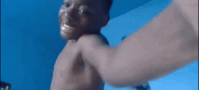 Man Without Shirt On Video Call GIF