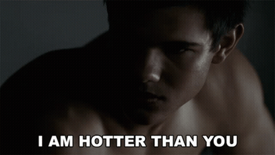 Man Without Shirt Saying I Am Hotter Than You GIF