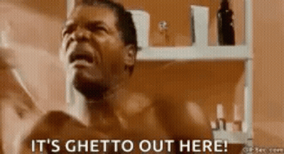 Man Without Shirt Taking Shower And Screaming GIF