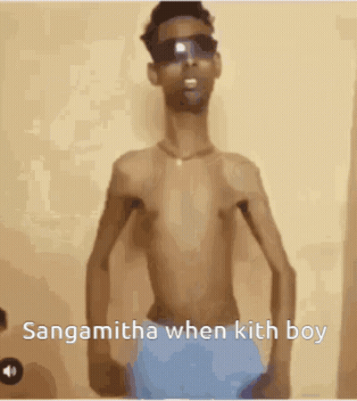 Man Without Shirt Wearing Sunglasses Says Sangamitha When Kith Boy GIF