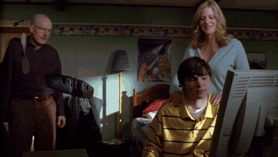 Man Woman Boy Looking At Computer GIF