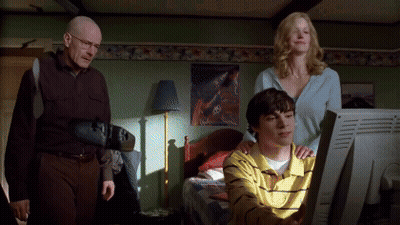 Man Woman Boy Looking At Computer Monitor GIF