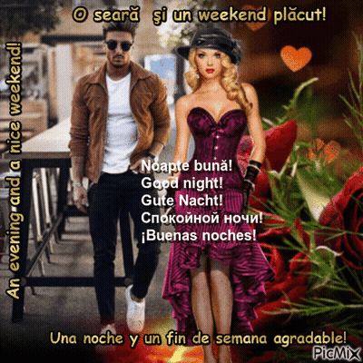 Man Woman O Seara Si Un Weekend Placut GIF