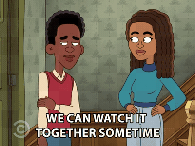 Man Woman Watch It Together Sometime GIF