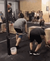 Man Working Out At Gym Burpee Gone Wrong