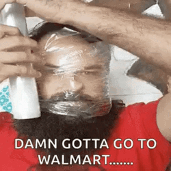 Man Wrap Its Head Walmart Funny GIF