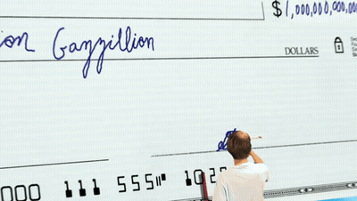 Man Writing Check Fred One Bajillion Gangjellon GIF
