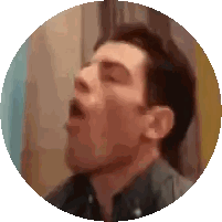 Man Yawning With Mouth Open Sticker