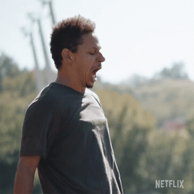 Man Yawning With Netflix Logo GIF