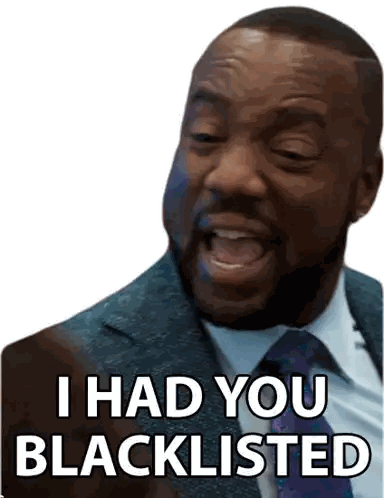 Man Yelling Blacklisted Sticker